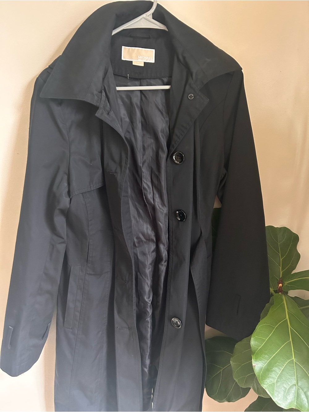 Black Women's Trench Coat - Michael Kors size M